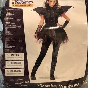 Brand New Tween Victorian vampire Costume
